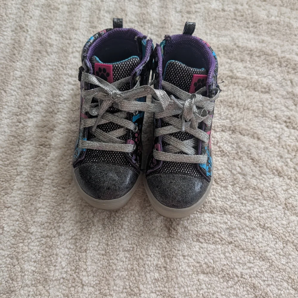 Kids Glitter High-Top Sneakers